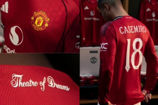 Details van het thuisshirt van Manchester United voor het seizoen 2025-2026