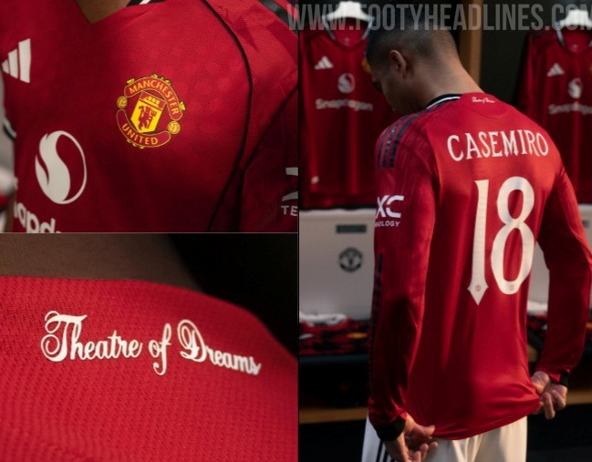 Details van het thuisshirt van Manchester United voor het seizoen 2025-2026